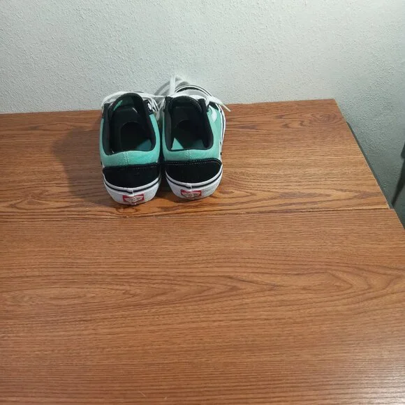 Men's Vans Old Skool Sneakers, Mint Green/Black/White, Size 7 - Picture 5 of 8